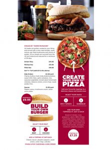 Pizza at Murphy Browns Restaurant Belfast