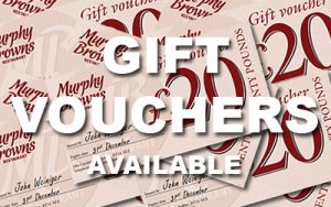 Gift Voucher Available at Murphy Browns Restaurant Belfast